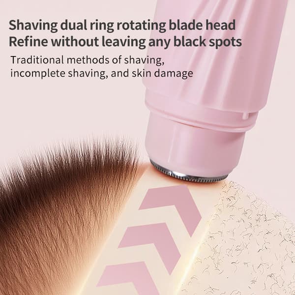 Epilator, 2-i-1 Elektrisk Barbermaskin for Kvinner, Bikinibarbermaskin (rosa)