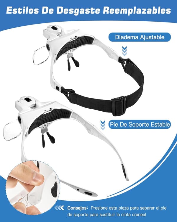 Magnifying Glass with 2 LED Lights - High Magnification Magnifier