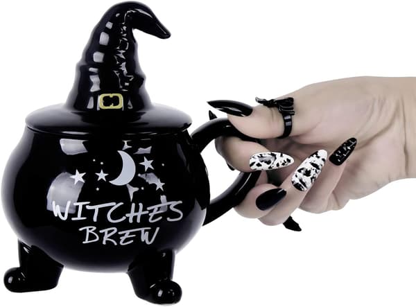 Bryggkaffemuki, Halloween-kahvimuki, Halloween-noitamukit, Uutuus keraaminen muki kannella