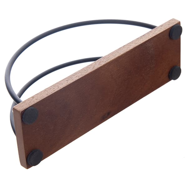 Serviettholder i tre og metall svart RADKA 16x5x8 cm