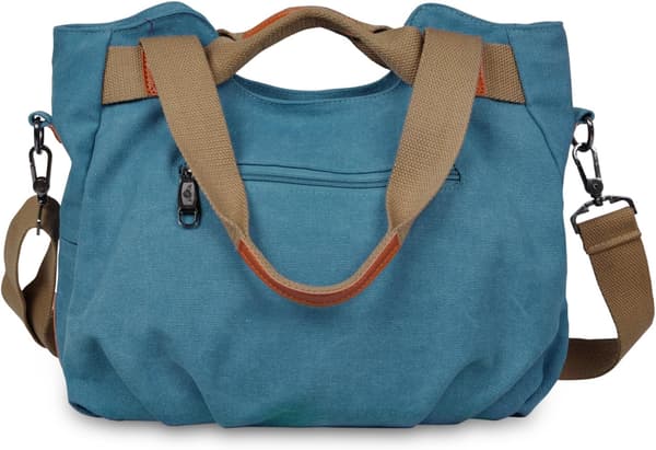 Dam Canvas Handväska Axelväska Crossbody Väska Sliten Väska
