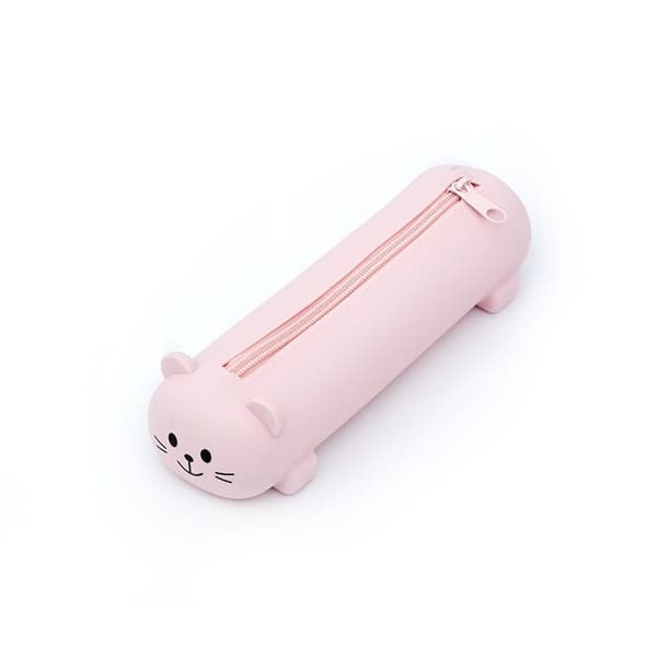 Sød killing blød silikone penholder, 20 x 7 cm, pink Rosa Rosa