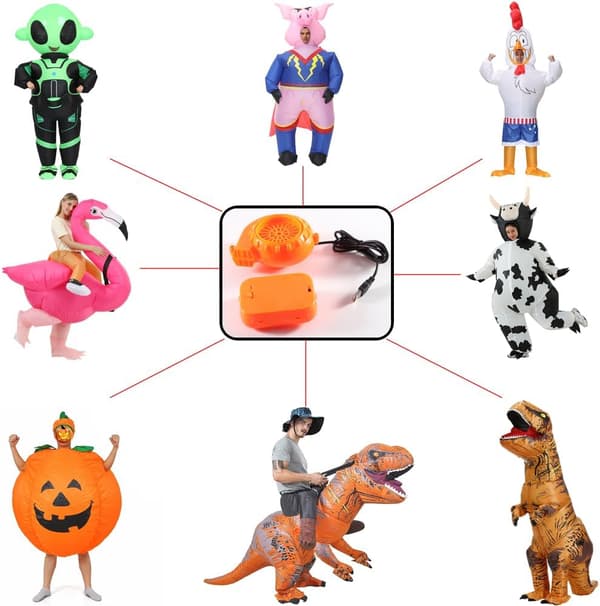 Inflatable Costume Accessory USB Inflatable Costume Fan Blower Air Pump and Battery Case for Inflatable Costume