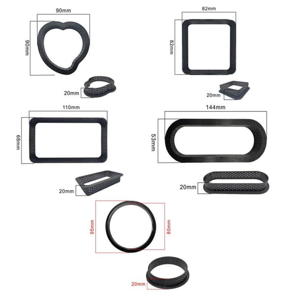 Plast Mousse Ring DIY Fransk Dessert Kakeform Kake Ring Bakeverktøy Kakeform (Rund)