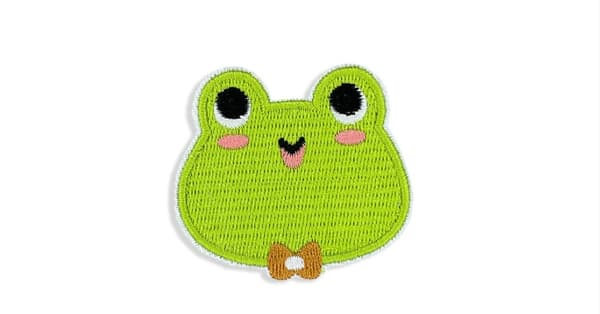 10 st/förpackning Broderade tygmärken med tecknade djur, groda och panda
