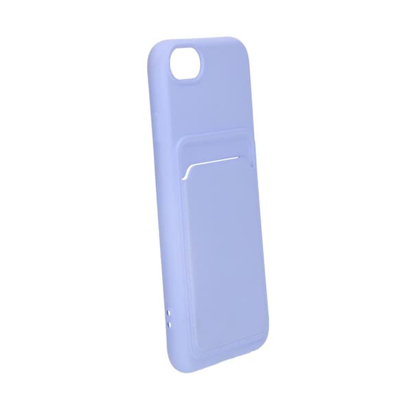 iPhone 7/8/SE (2020/2022) Silikondeksel med kortholder - Lilla Lila purple