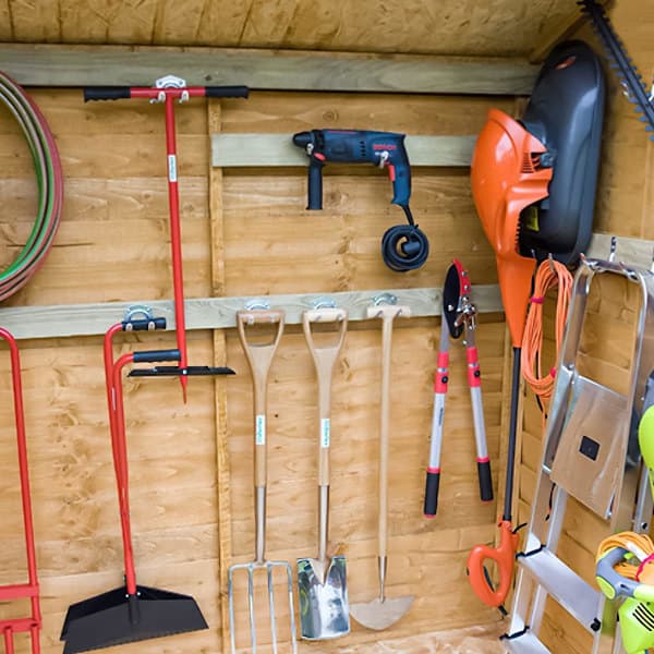 16-pack Tool Garage Hooks Garden Tool Storage Organizer Heavy Duty Hooks for Hanging Ladders, Ropes, Garden and Garage Tools