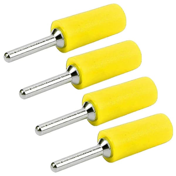 100 stk bananstik han nikkelbelagt messingstift lige til indvendig fjederpanel J.10001 2mm gul