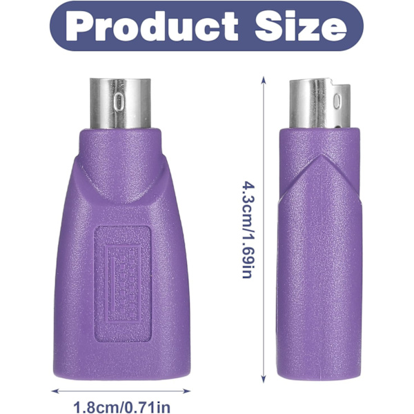 4 st PS/2 till USB-adapter ersättning för