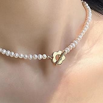 5 sæt blomsterlås T-bar lukning forbindelse OT halskæde armbåndslås (guld)