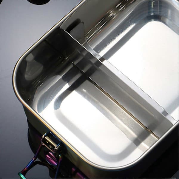 Leak-Proof Stainless Steel Bento Box with Removable Divider - Perfect Lunch Box for Kids