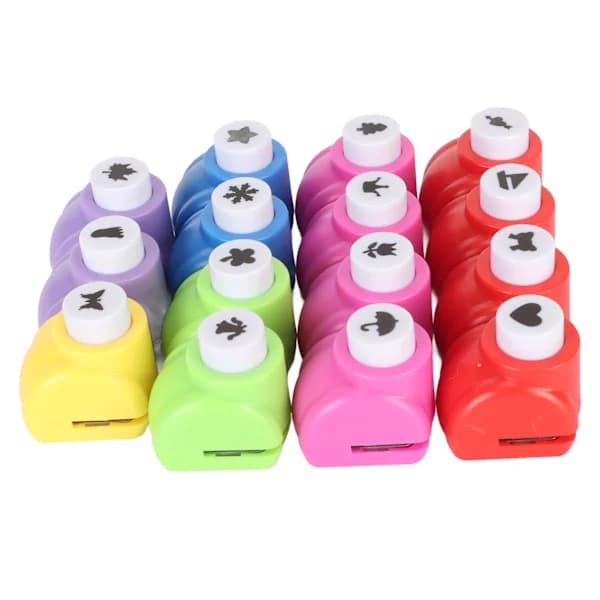 15 Pcs Shape Paper Punch Set for Kids DIY Stimulate Imagination Craft Hole Punch for Scrapbooking Journaling Greeting[CO]