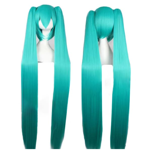 Anime Hatsune Miku Cosplay Lång Peruk Fest Hår Peruker Utklädnad Prop[JUN]