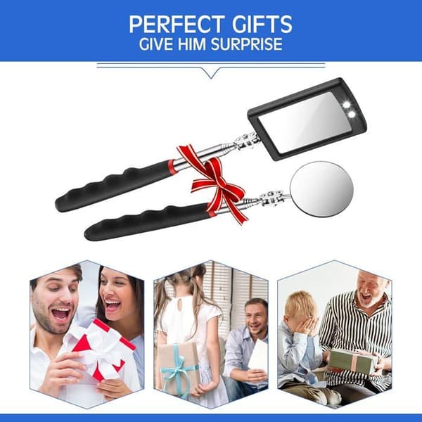 Set of 2 Illuminated Telescopic Endoscopes, a Birthday/Father's Day Gift for Men/Husbands.