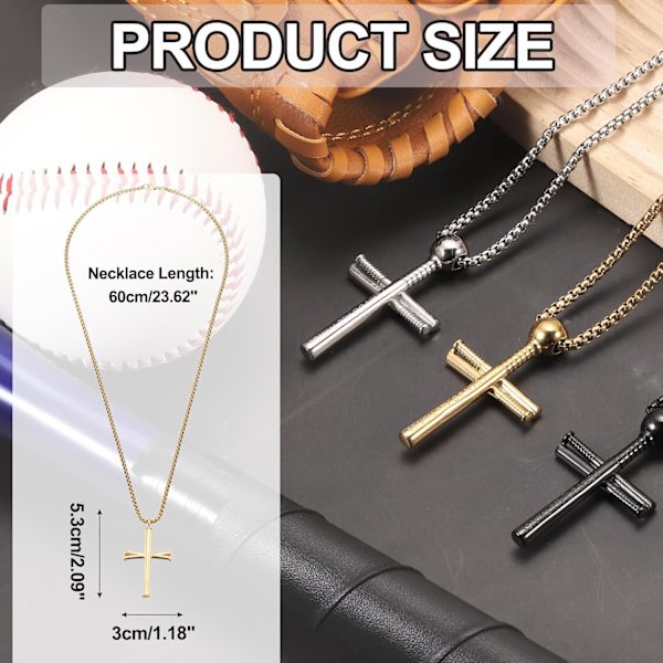 Baseballkorskjede Gold Tone