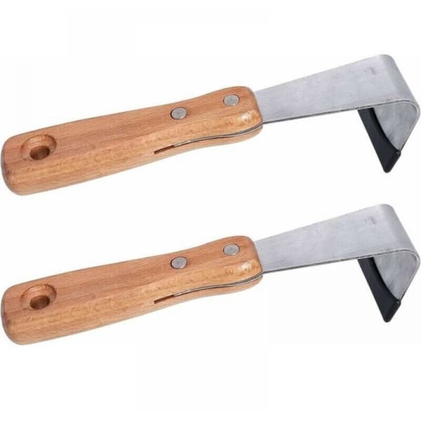 Bark scraper for fruit tree maintenance, 2-piece set. Length: 9 cm / Width: 6 cm / Height: 20 cm