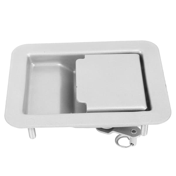 RV Toolbox Handle Latch 140 X 108mm Trailer Caravan Truck Built-in Door Lock Toolbox Handle Silver