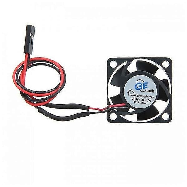 12V Køler Aksialventilator, Størrelse: 40x40x10mm