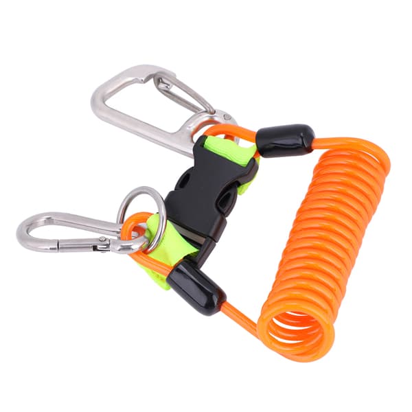 Orange Quick Release Anti Lost Spring Coil Lanyard