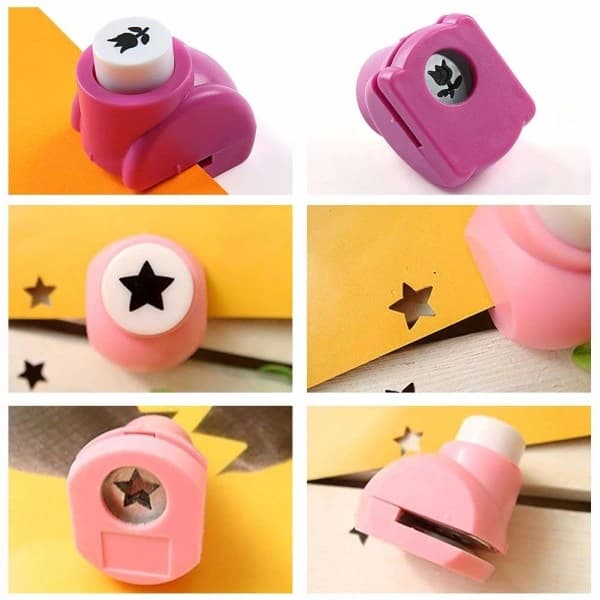 Hullssett, 10-pakning stanseverktøy for scrapbooking, ulike stiler tilfeldig -FX-