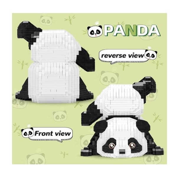 Panda Ideas - Sæt med 1325 mini-byggeklodser - Dyr - Til voksne og piger i alderen 10 til 12 år[YJD]