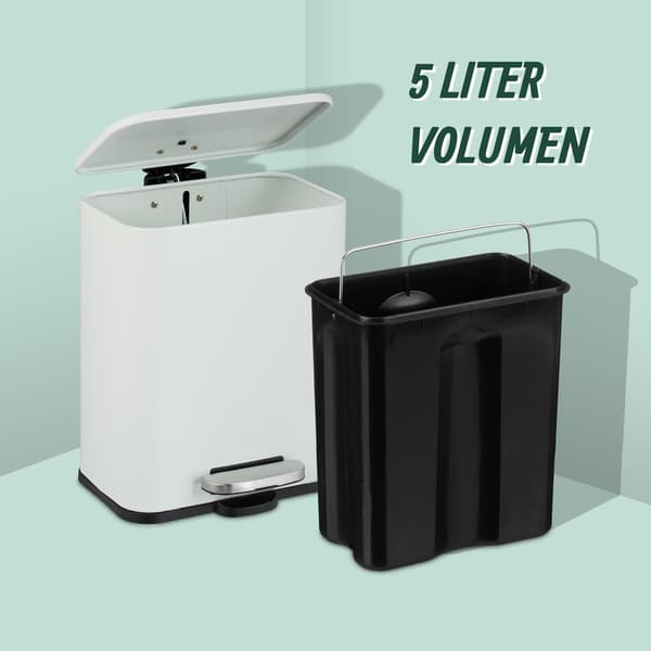 Kapea kylpyhuonesäiliö 5L – Soft-Close, jalkapoljin