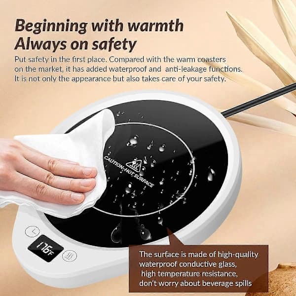 Mug Warmer, Upgraded Coffee Warmer & Cup Warmer for Desk with 3 Temperature Settings