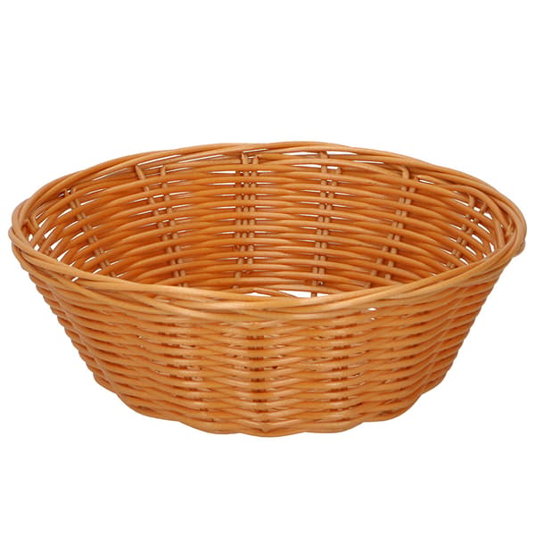 Rustic Design Bread Basket for Serving and Decoration - Brown