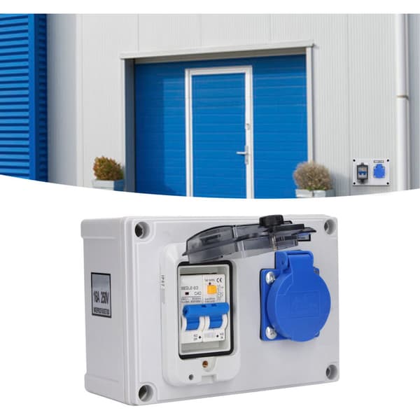 Tysk standard strømuttak 200-250V med 230V 40A 1P + N jordfeilbryter