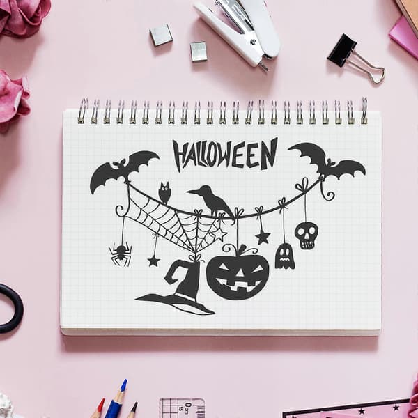 Halloween Stansemaler Håndlaget Håndverk Bursdag Gratulasjonskort Dekor