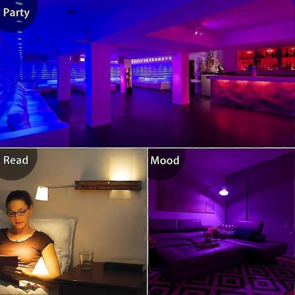 E14 LED-lampe Smart Lampe Farge Spotlight Neonskilt RGB med Kontroller Lys Belysning Dimbar