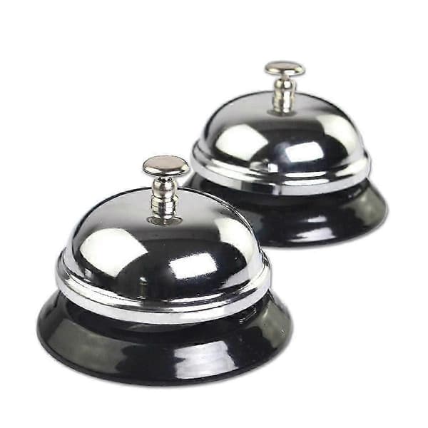 【LD】1 st kreativ handpressande serviceklocka restaurang ringklocka reception kundklocka (silver) 8.5X5.5cm Silver 8.5X5.5cm Silver