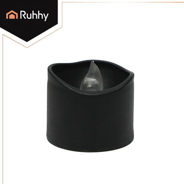 LED-telys, svarte, 12-pakning, 3,6 cm, batteri inkludert