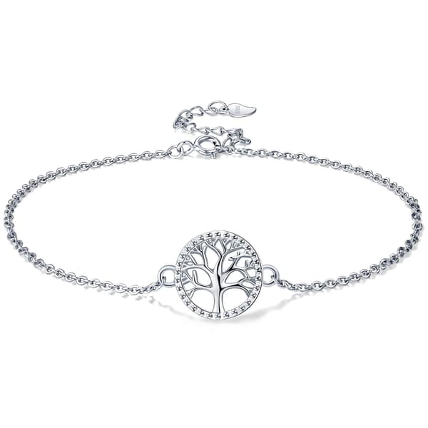 Livets träd ankelband för kvinnor i 925 sterlingsilver