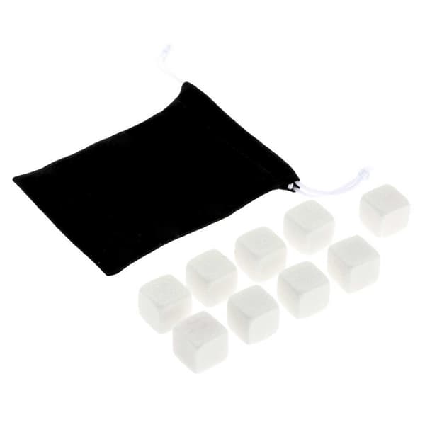 9-pack Natural Whiskey Stones - Stone Ice Cubes White white white