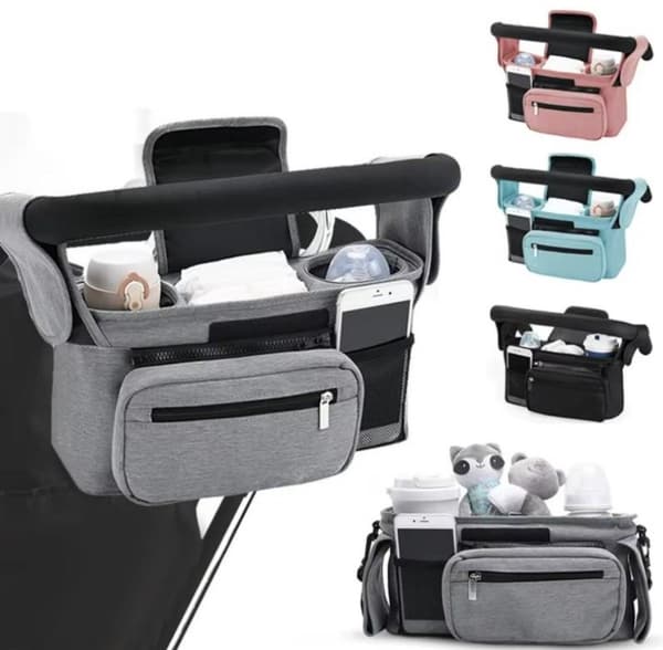 Stroller Storage Bag - With Insulated Cup Holder - 1 Piece