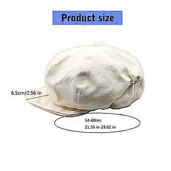 Trendy malerhat Oversized modehat Britisk baret til dating fotografering Cabbie hovedbeklædning malerhat (Ris abrikosfarve)