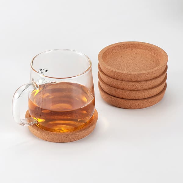 Glassbrikker kork 3-pakning / koppunderlag sklisikkert / underlegg
