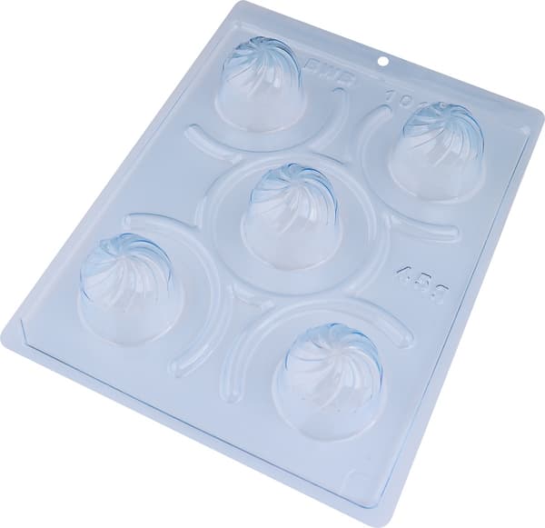 Pralineform Kupol Chokoladeform - BWB 1018 - Special 3-delt form Transparent transparent