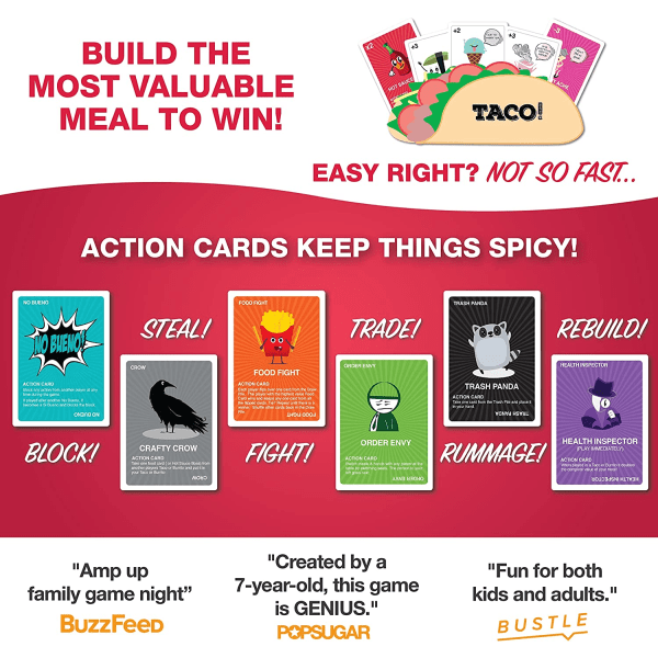 Taco vs Burrito Strateginen perheystävällinen yksinpeli