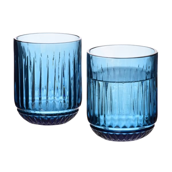 ELISE BLUE 4-delt sæt glas 260ml - stilfuldt og farverigt alternativ