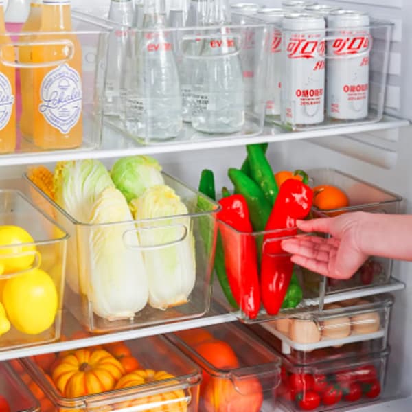 Kylskåpsförvaringslåda 34*12,8*11cm Kylskåpslåda Organizer Hängande Transparent Låda Förvaring