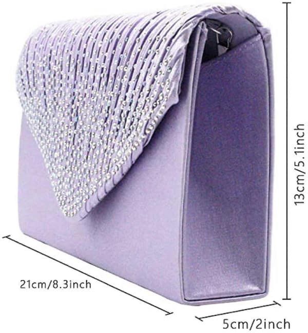 AVEKI Dame Aften Tasker Bryllupstaske Håndtaske, Violet