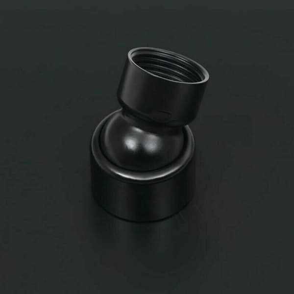 20 cm rundt regnbruserhoved i rustfrit stål, sort