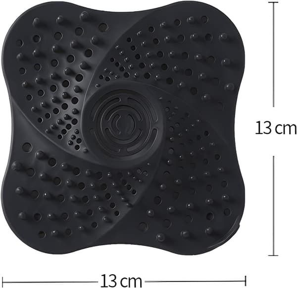 Silikonavløpsfilter, 3 stk avløpssil med sugekopp, filterbeskyttelse med sugekopp, avløpsbeskyttelse