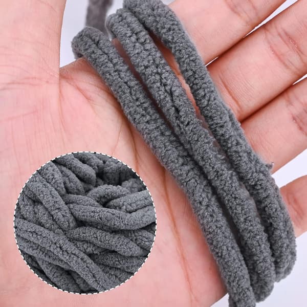 Chunky Garn 4x Garn för Virkning, Mjukt Chunky Garn för Garnprojekt mörkgrå dark gray dark gray