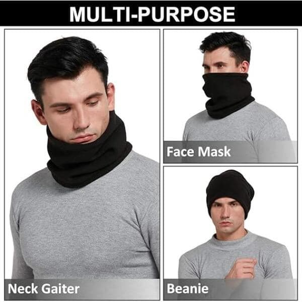Unisex Vinter Utendørs Termisk Snood Fleece Skihalsvarmer for Menn Kvinner