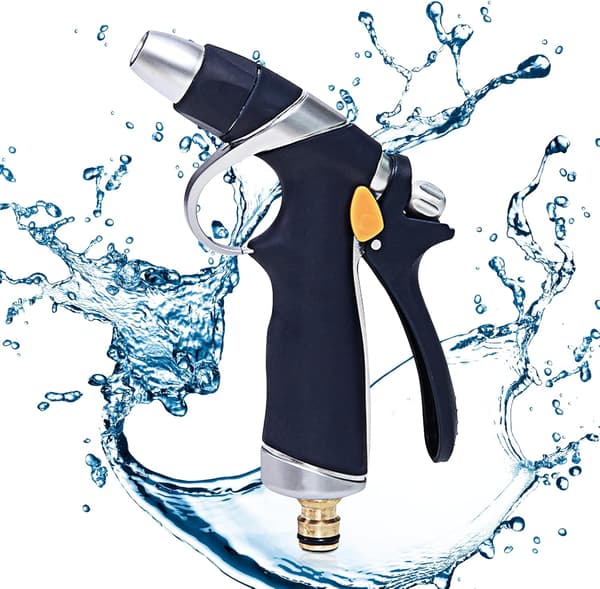 Metal High-Pressure Garden Shower Head, Adjustable Water Flow, W