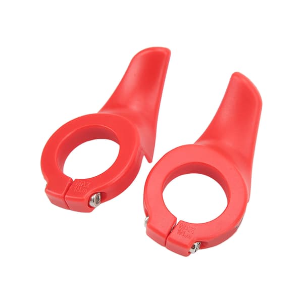 1 Pair Handlebar Thumb Rests Durable Thumb Grips Bike Bar Ends for Mountain Bikes Red