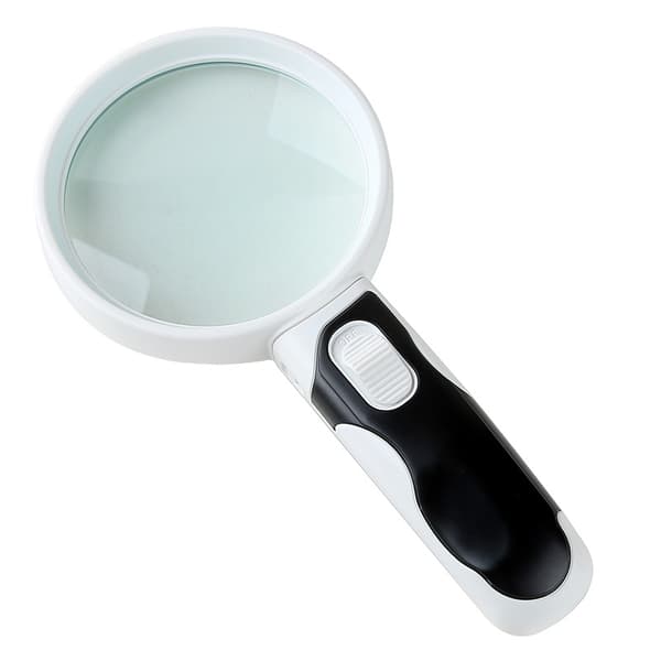 Kraftig forstørrelsesglass med lys (90 mm) - Gaver til eldre - 5x håndholdt